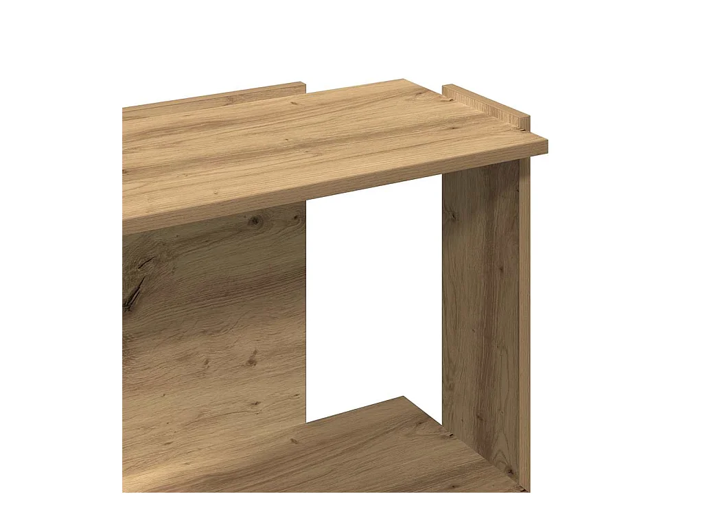 Bücherregal 3 Böden Artisan-Eiche 60x30x80 cm Holzwerkstoff