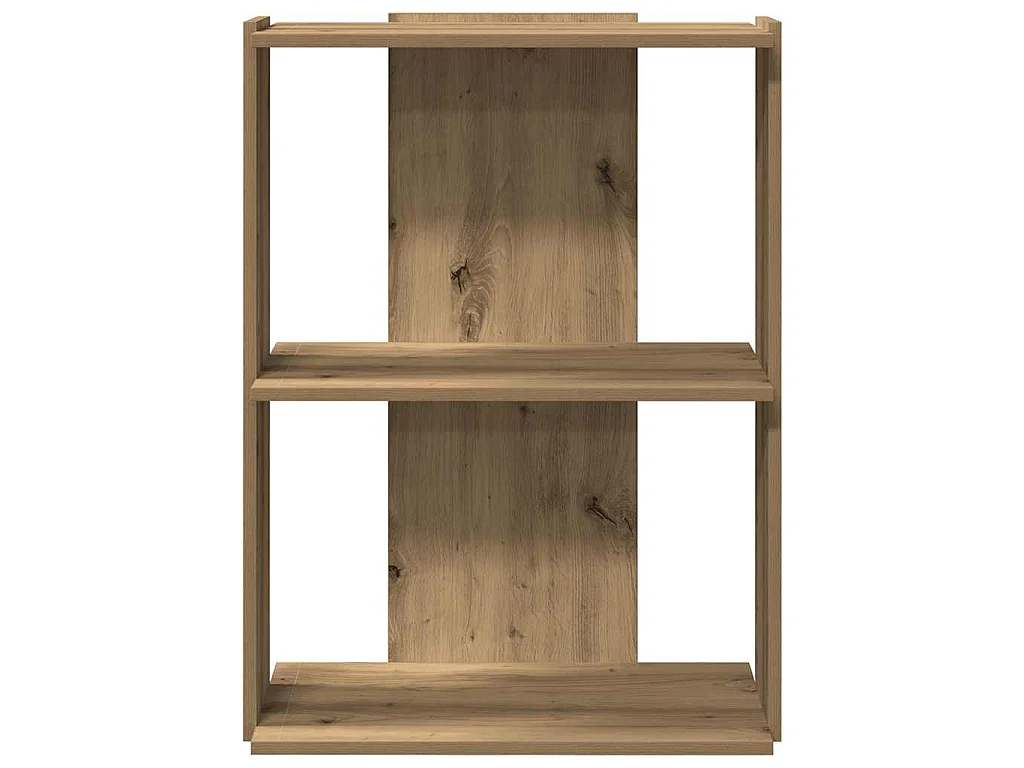 Libreria a 3 Ripiani Rovere 60x30x80 cm Legno Multistrato