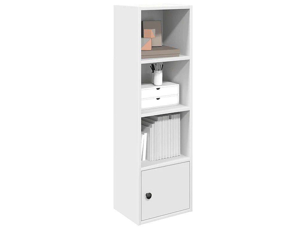 Bibliothèque blanc 31x24x102 cm bois d'ingénierie