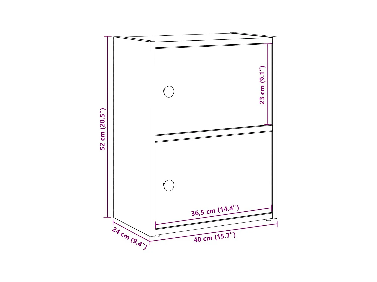 Bücherregal Weiß 40x24x52 cm Holzwerkstoff
