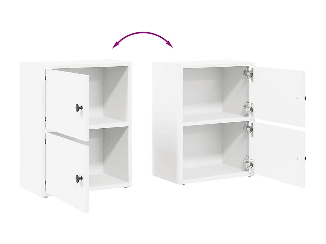 Bibliothèque blanc 40x24x52 cm bois d'ingénierie