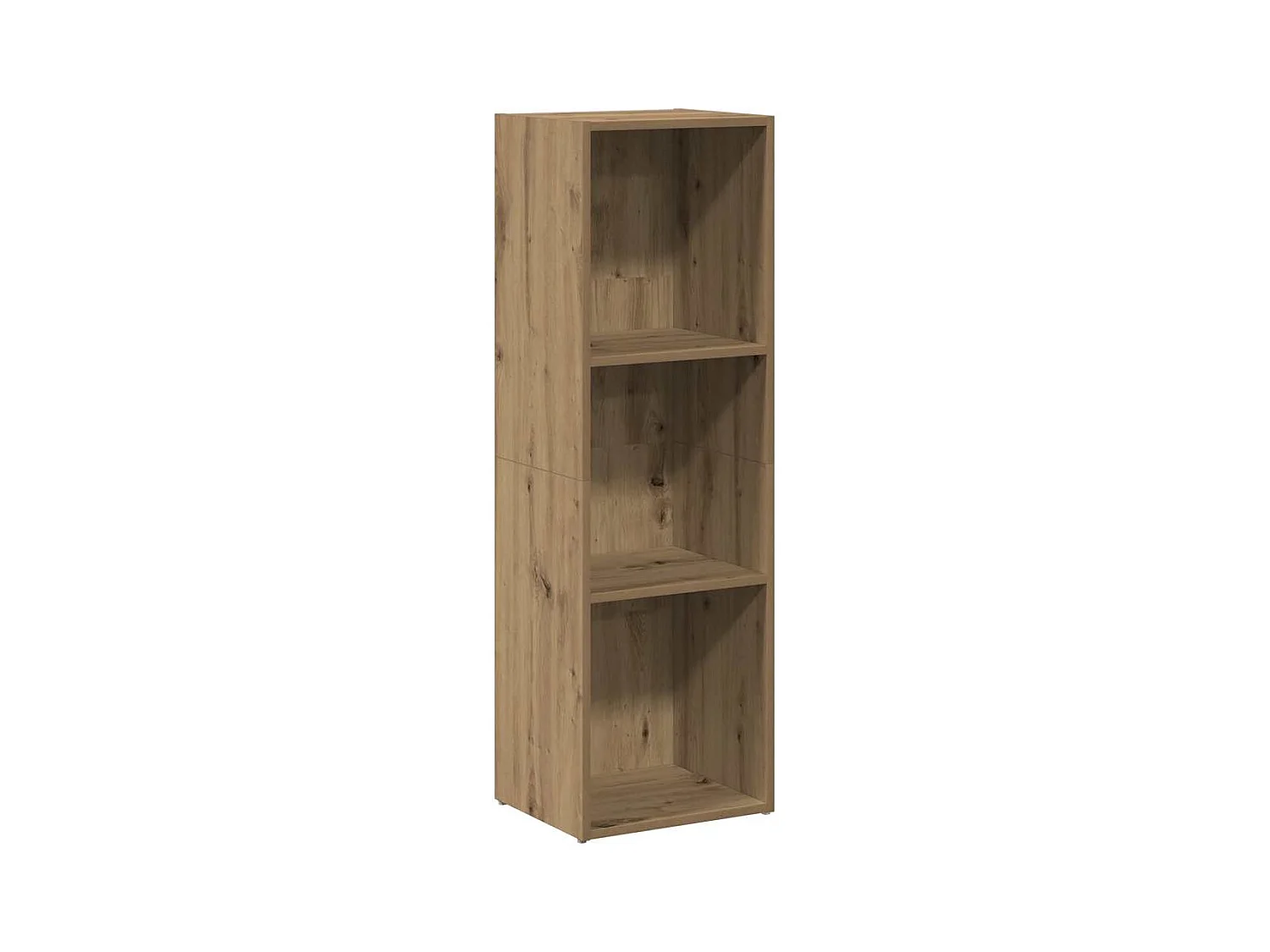 Boekenkast 36x30x114 cm bewerkt hout artisanaal eikenkleur