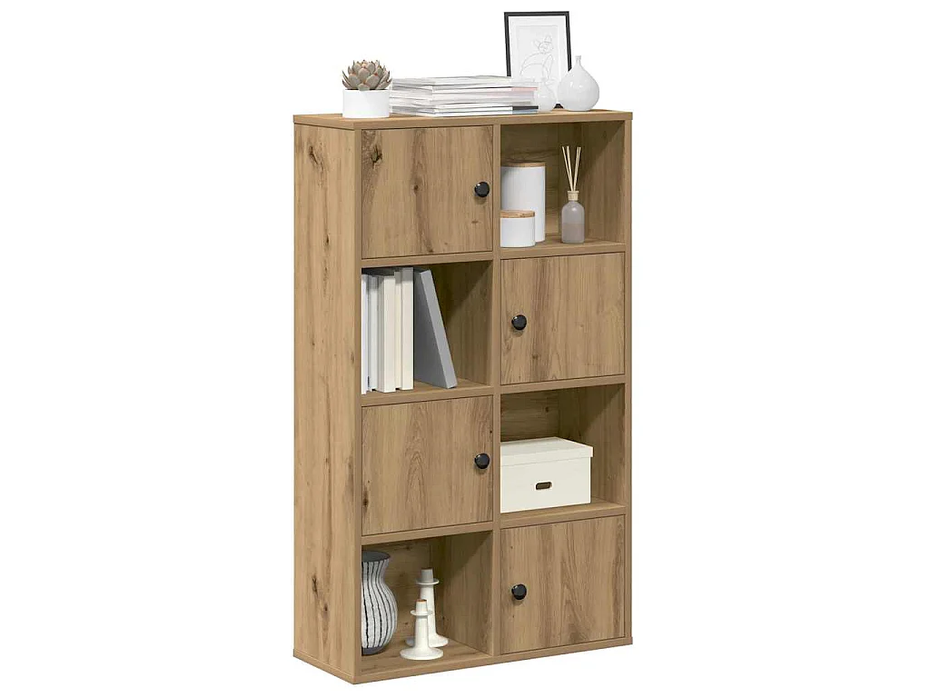 Bibliothèque chêne artisanal 60x24x101,5 cm bois d'ingénierie