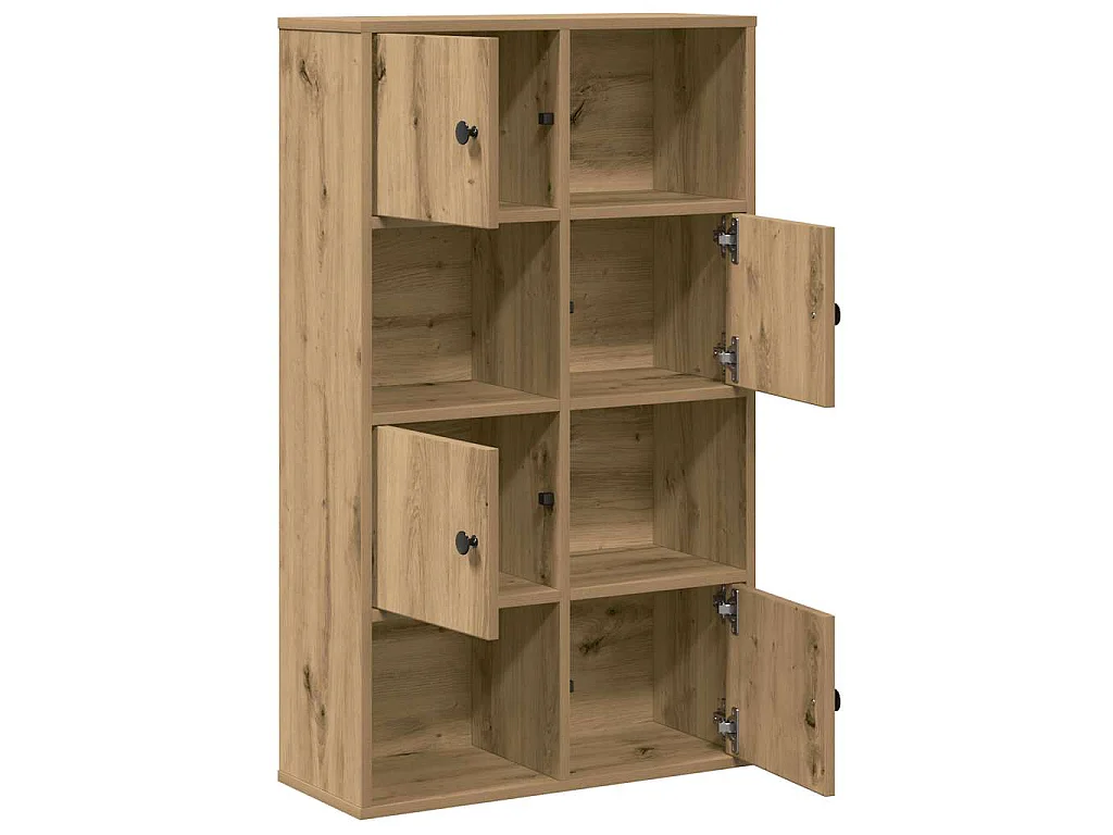 Bibliothèque chêne artisanal 60x24x101,5 cm bois d'ingénierie