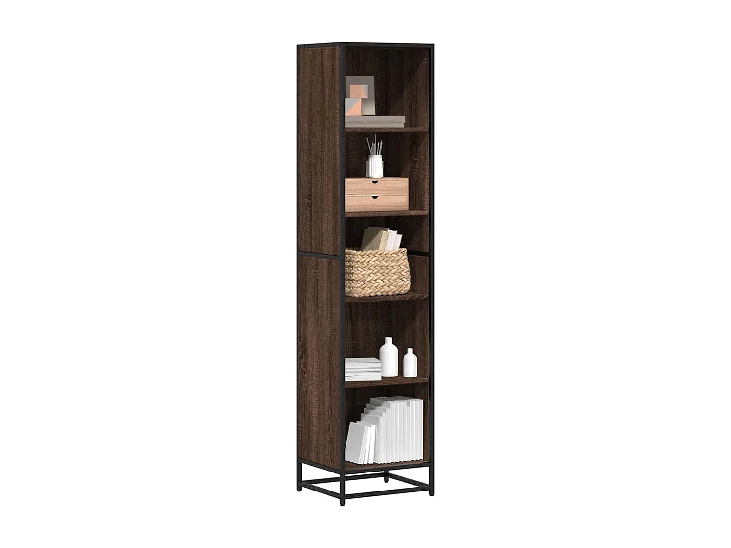 Bibliothèque chêne marron 40x35x170,5 cm bois d'ingénierie