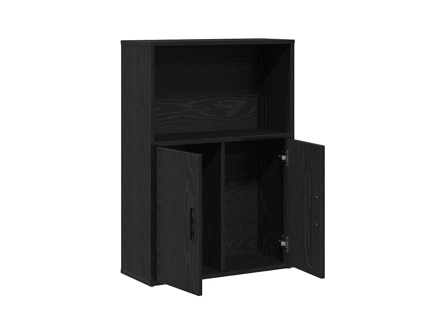 Bücherregal Schwarz Eichen-Optik 60x24x85 cm Holzwerkstoff