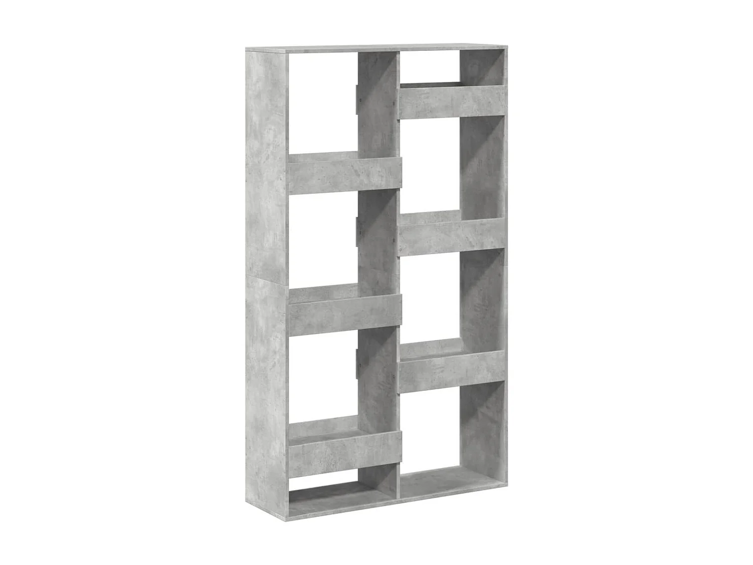 Boekenkast 100x33x175 cm bewerkt hout betongrijs