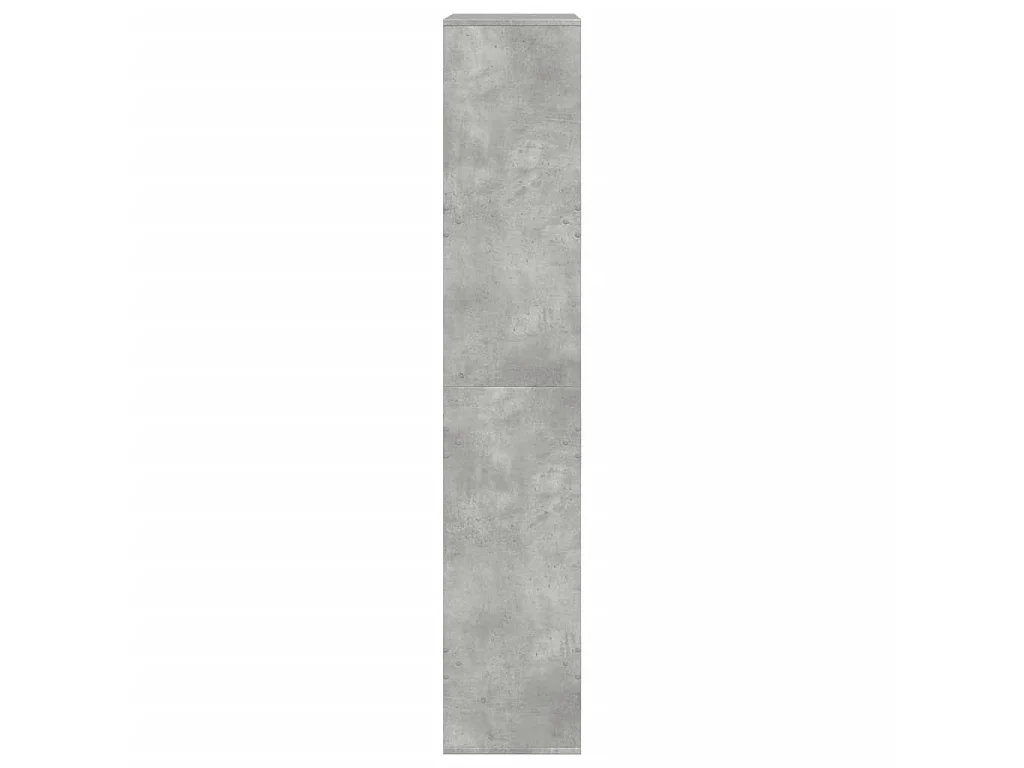 Boekenkast 100x33x175 cm bewerkt hout betongrijs