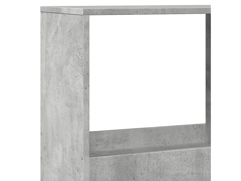 Boekenkast 100x33x175 cm bewerkt hout betongrijs