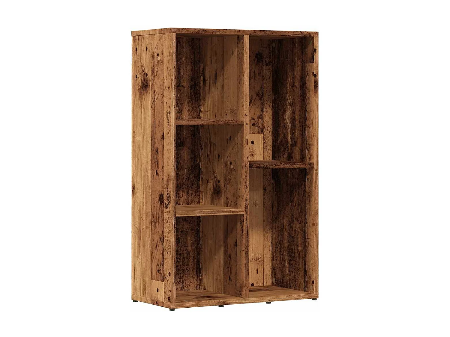 Boekenkast 50x25x80 cm bewerkt hout oud houtkleurig