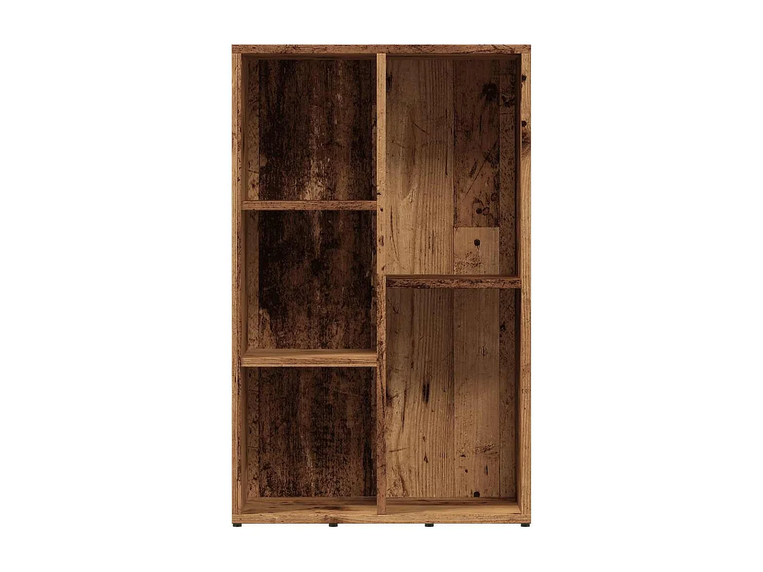Boekenkast 50x25x80 cm bewerkt hout oud houtkleurig