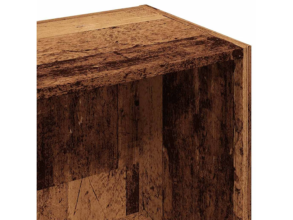 Boekenkast 50x25x80 cm bewerkt hout oud houtkleurig