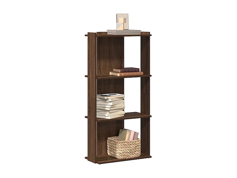 Bücherregal 3 Böden Braun Eiche-Optik 60x30x120cm Holzwerkstoff