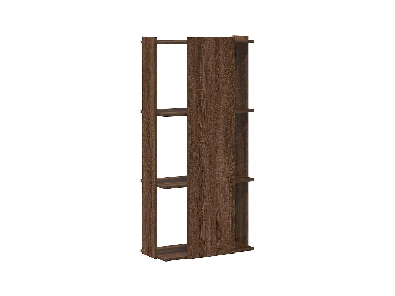Bücherregal 3 Böden Braun Eiche-Optik 60x30x120cm Holzwerkstoff