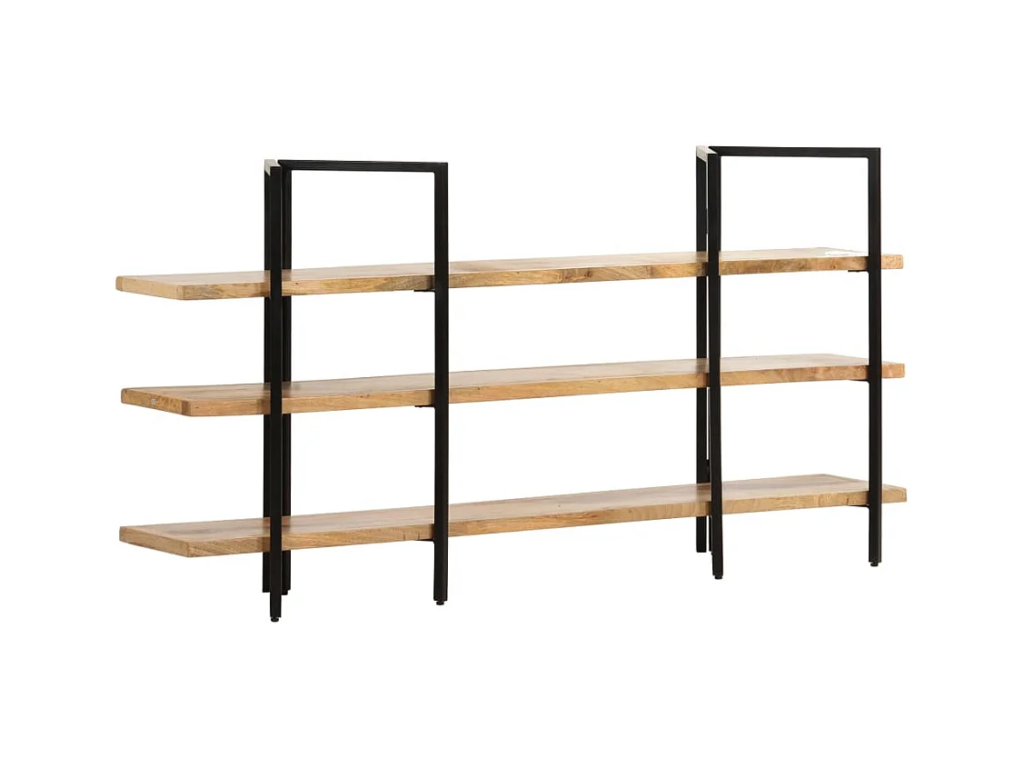 Bibliothèque à 3 niveaux 160x31x80 cm Bois de manguier massif