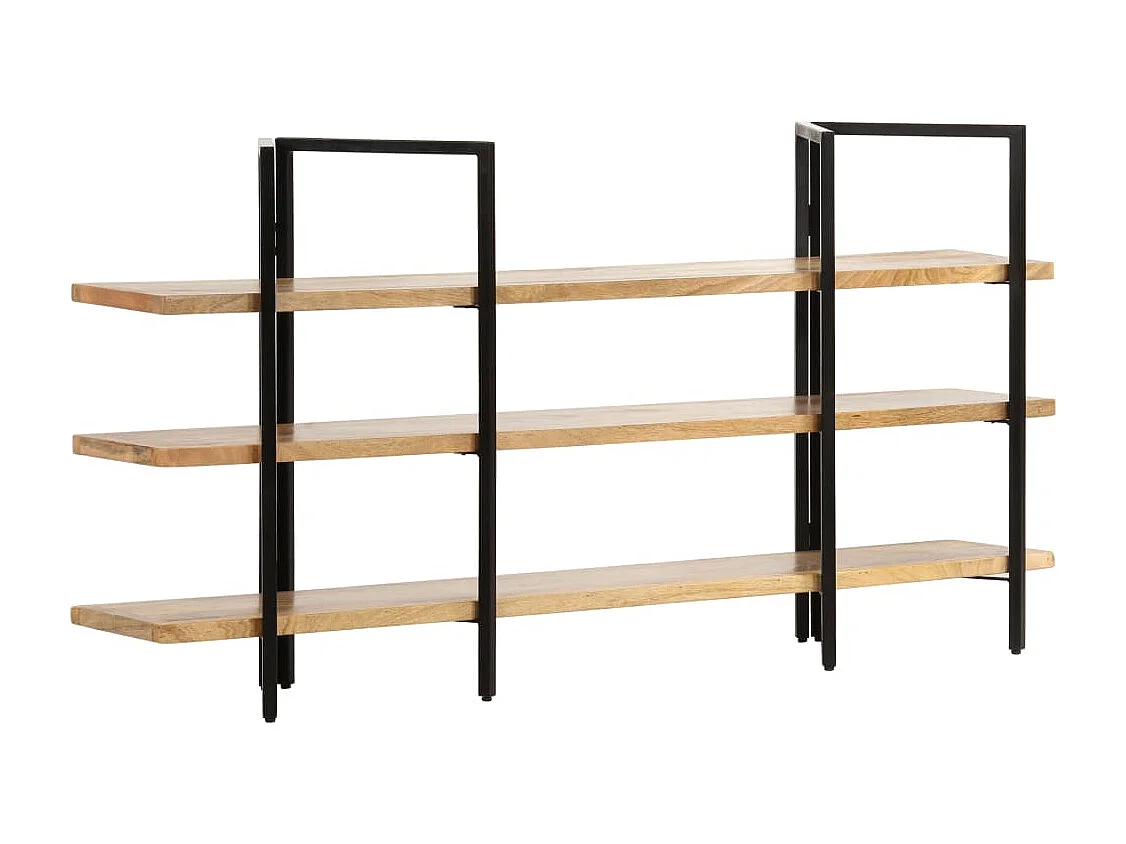 Bibliothèque à 3 niveaux 160x31x80 cm Bois de manguier massif