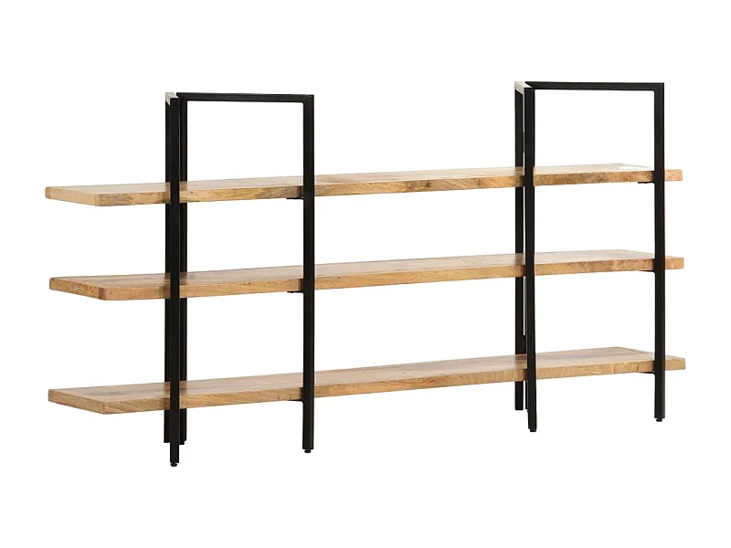 Bibliothèque à 3 niveaux 160x31x80 cm Bois de manguier massif
