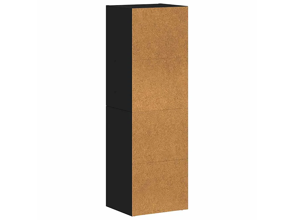 Boekenkast/tv-meubel 36x30x114 cm bewerkt hout zwart
