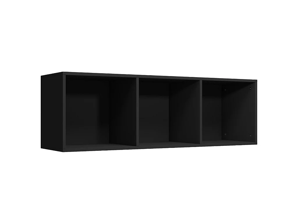 Boekenkast/tv-meubel 36x30x114 cm bewerkt hout zwart