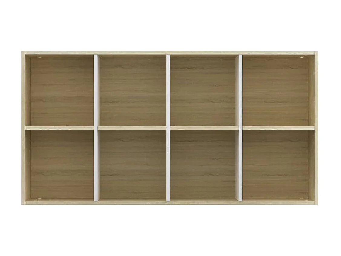 Bibliothèque/Buffet blanc et chêne sonoma bois d'ingénierie