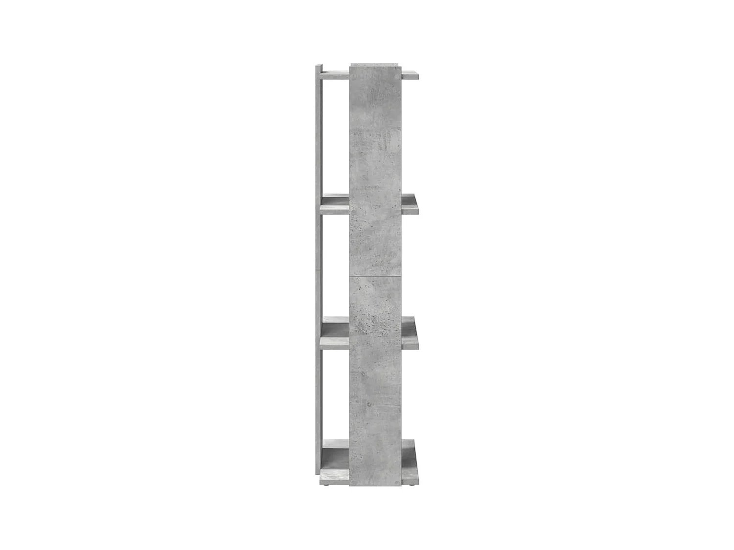 Bücherregal 3 Böden Betongrau 60x30x120 cm Holzwerkstoff