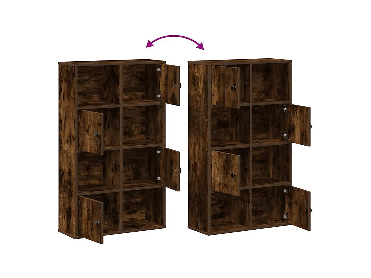 Bücherregal Räuchereiche 60x24x101,5 cm Holzwerkstoff