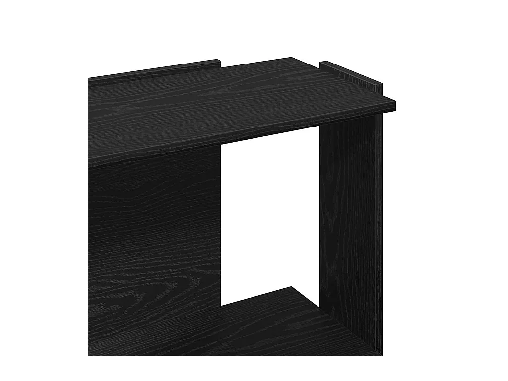 Bücherregal 3 Böden Schwarz 60x30x80 cm Holzwerkstoff