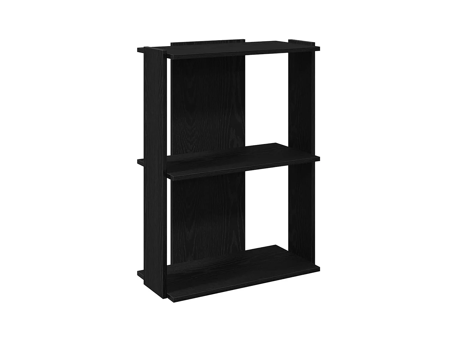 Bücherregal 3 Böden Schwarz 60x30x80 cm Holzwerkstoff