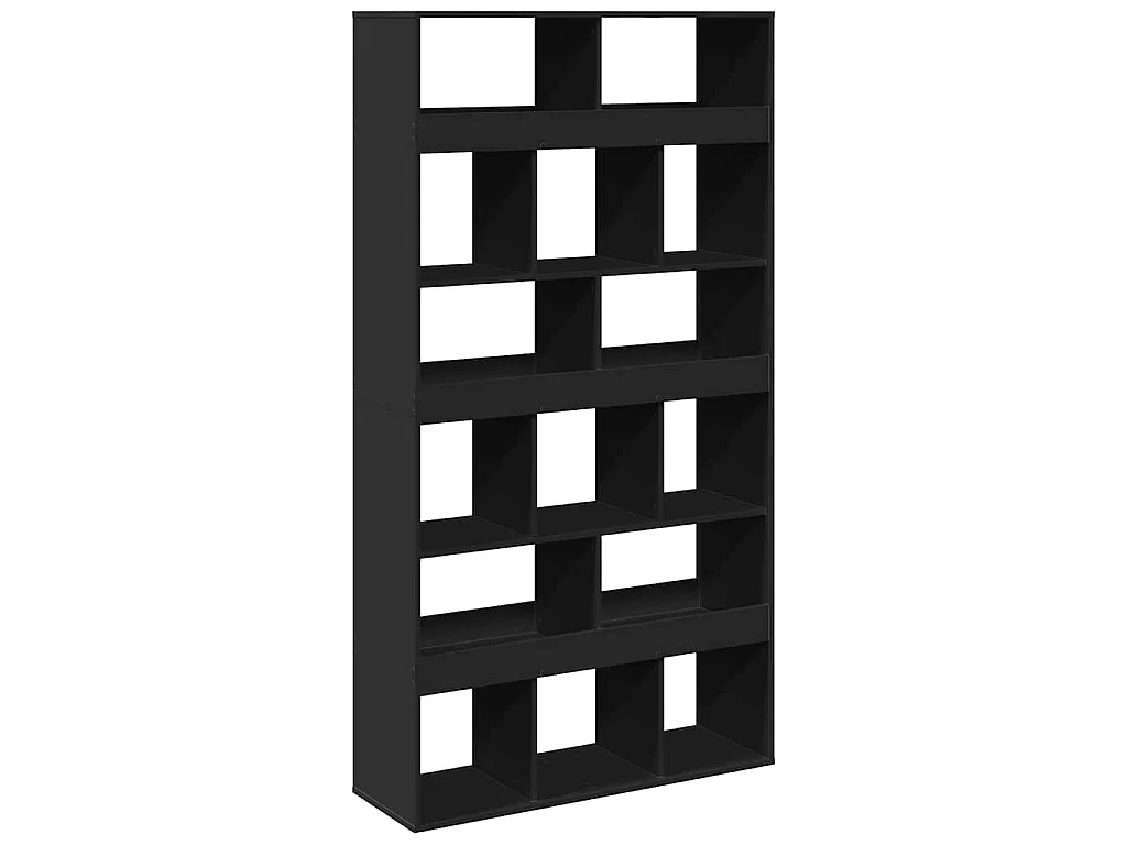 Bibliothèque noir 100x33x187,5 cm bois d'ingénierie