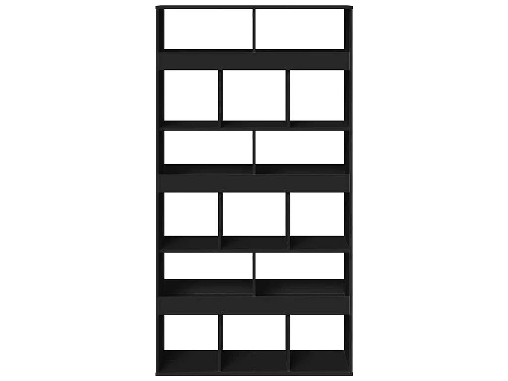 Bibliothèque noir 100x33x187,5 cm bois d'ingénierie