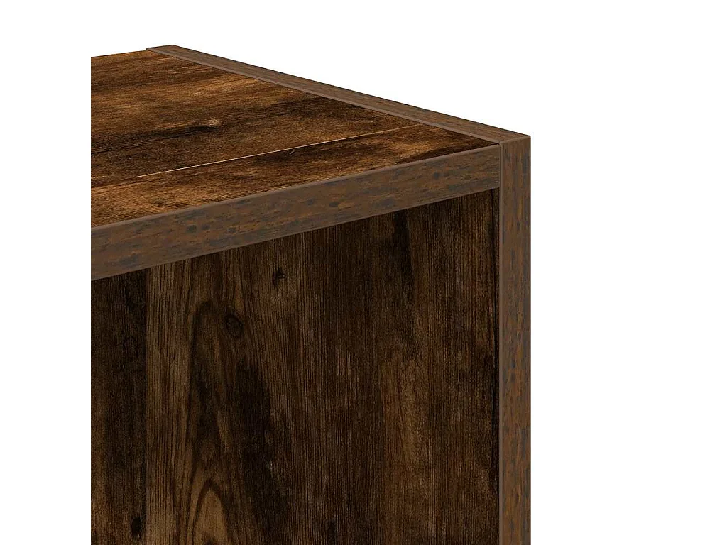 Bibliothèque chêne fumé 31x24x77 cm bois d'ingénierie