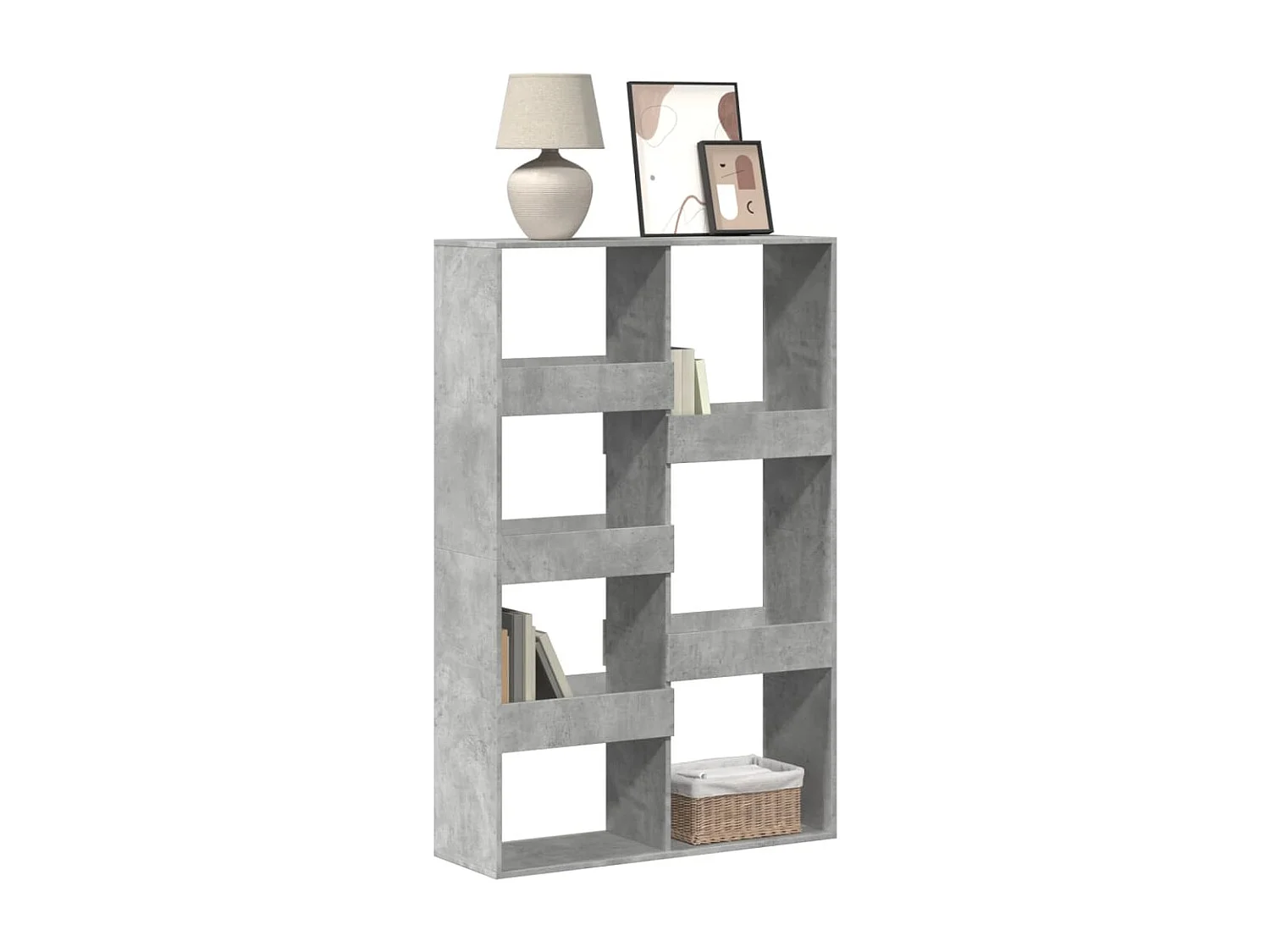 Boekenkast 100x33x155,5 cm bewerkt hout betongrijs