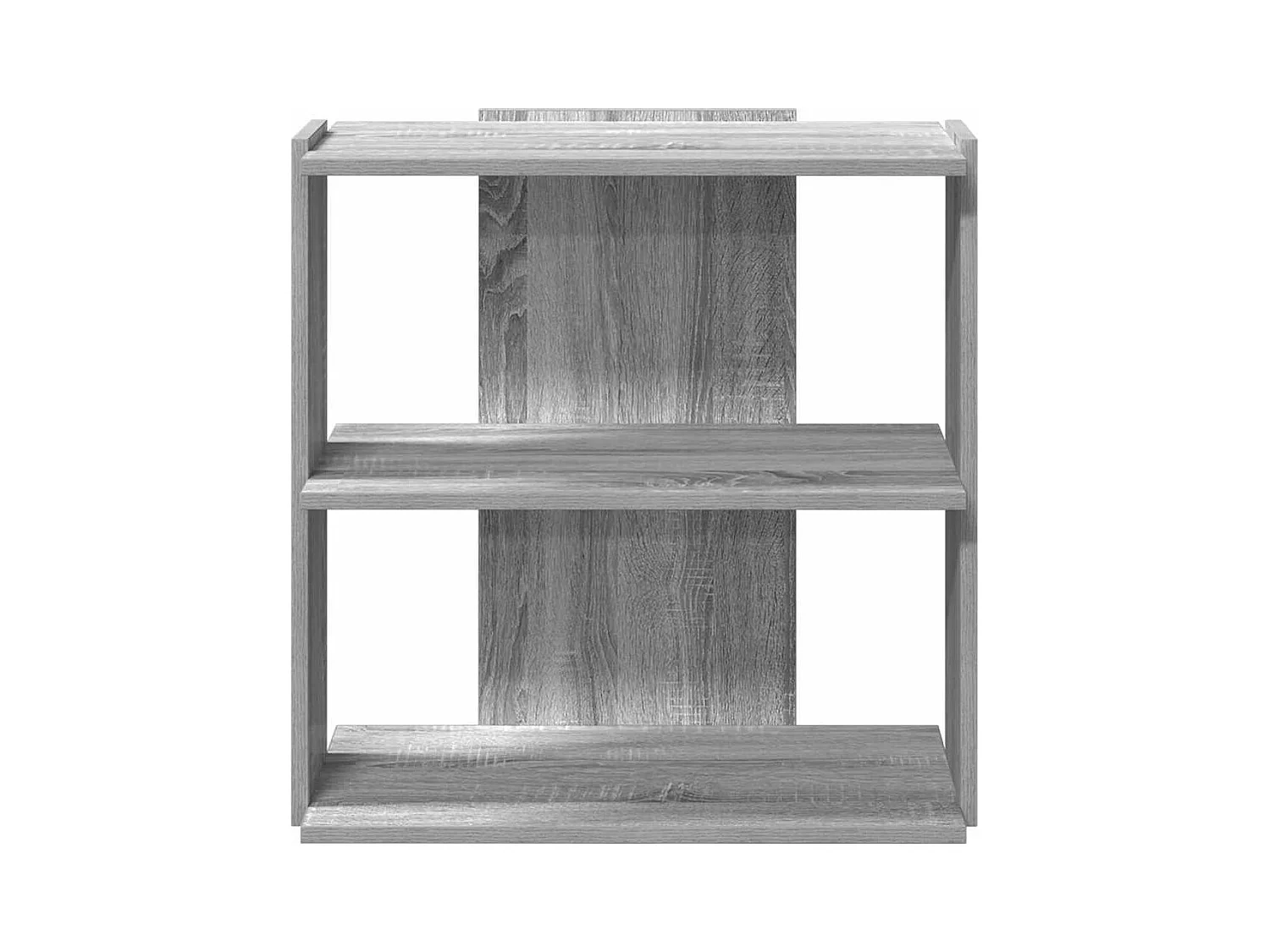 Bibliothèque 3 niveaux sonoma gris 60x30x60cm bois d'ingénierie