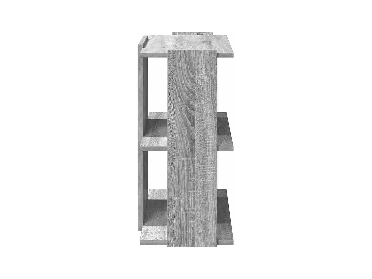 Bücherregal 3 Böden Grau Sonoma 60x30x60 cm Holzwerkstoff