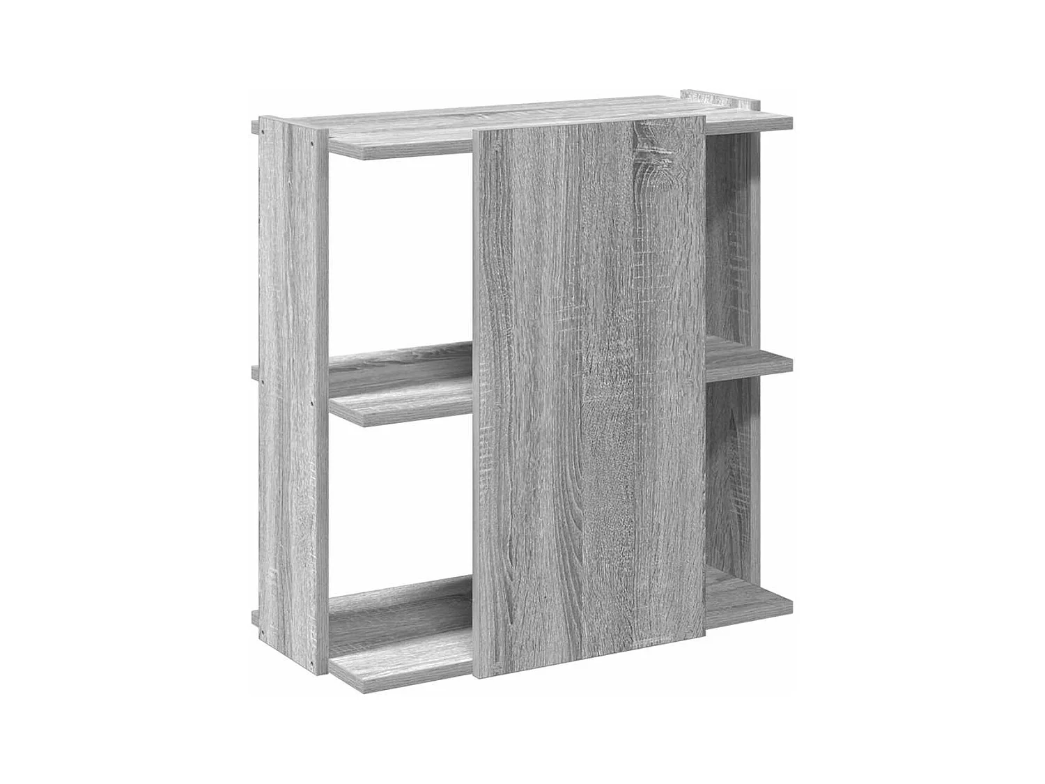 Bücherregal 3 Böden Grau Sonoma 60x30x60 cm Holzwerkstoff