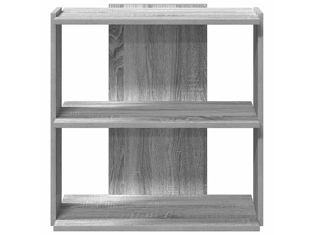 Librería 3 estantes madera ingeniería gris Sonoma 60x30x60 cm