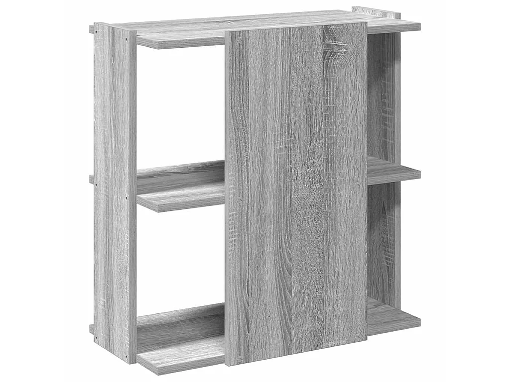 Librería 3 estantes madera ingeniería gris Sonoma 60x30x60 cm