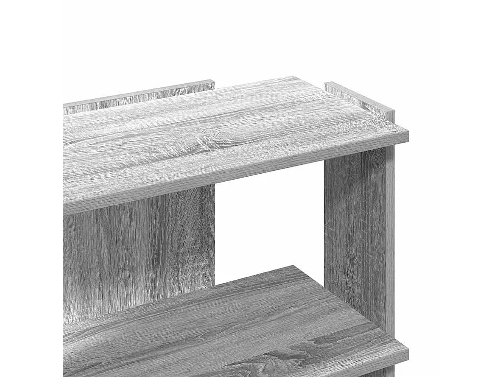 Librería 3 estantes madera ingeniería gris Sonoma 60x30x60 cm