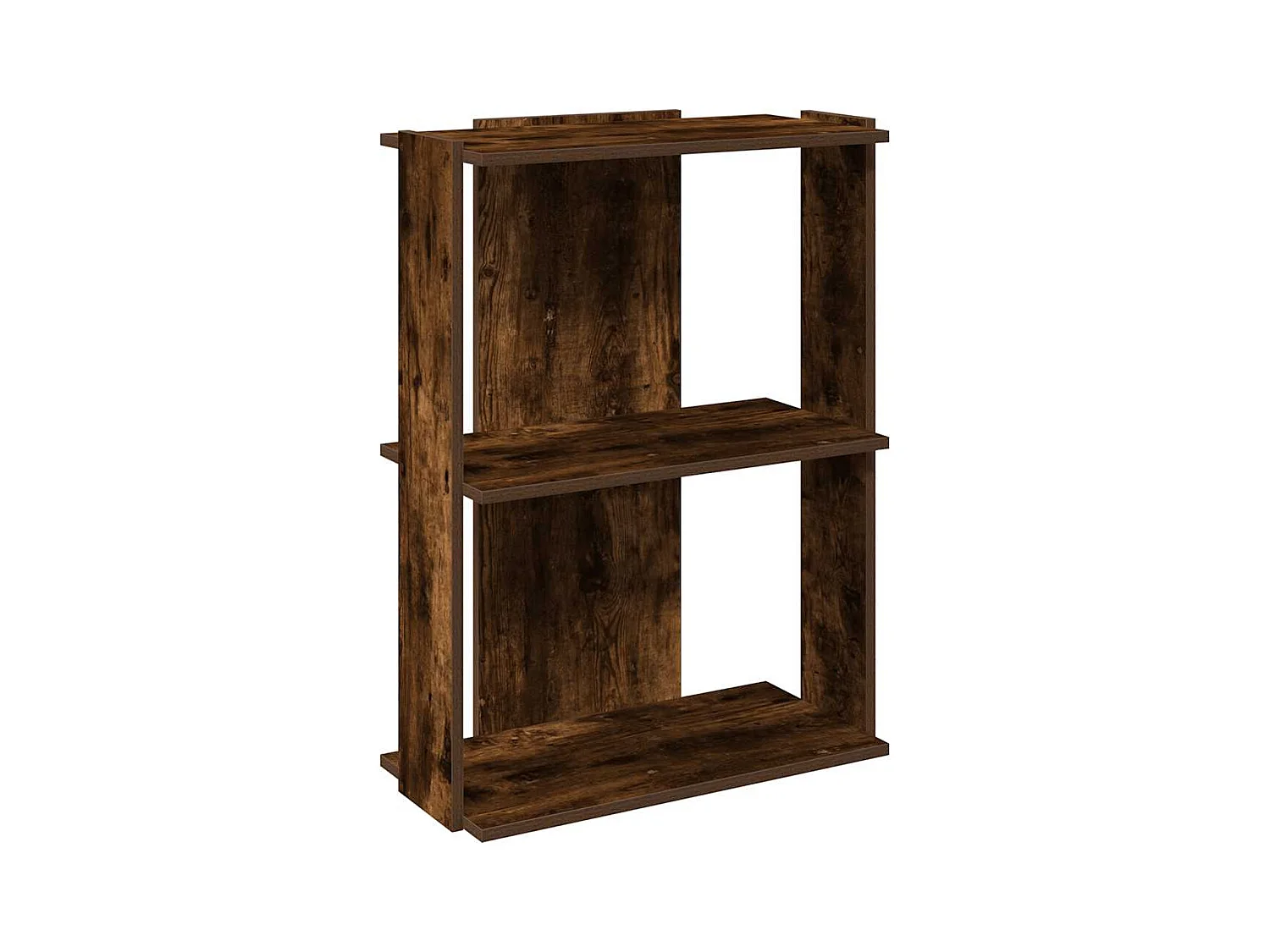 Bücherregal 3 Böden Räuchereiche 60x30x80 cm Holzwerkstoff