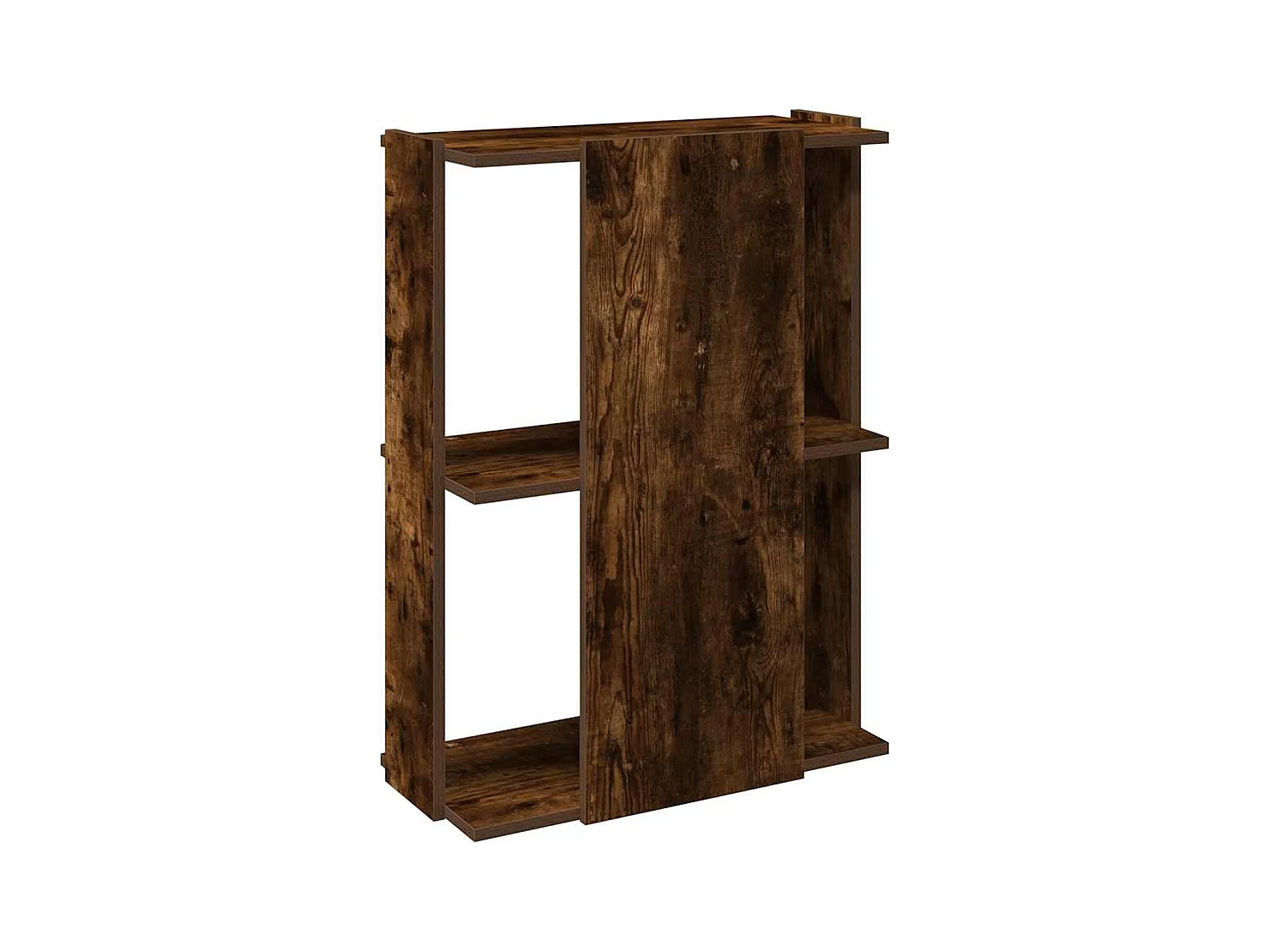 Bücherregal 3 Böden Räuchereiche 60x30x80 cm Holzwerkstoff