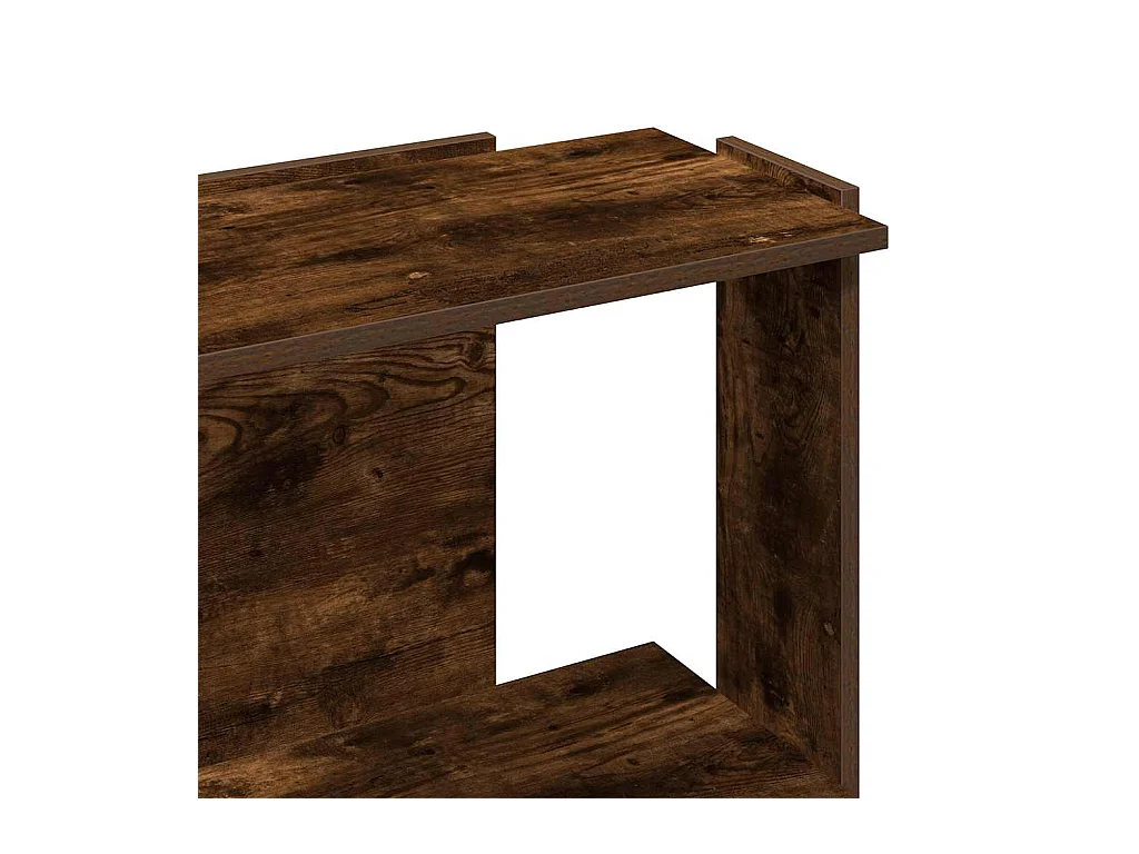 Bücherregal 3 Böden Räuchereiche 60x30x80 cm Holzwerkstoff