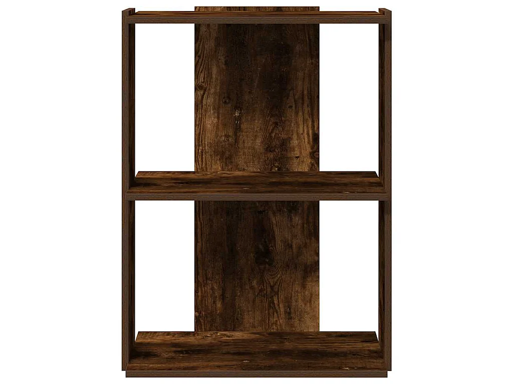 Boekenkast 3-laags 60x30x80 cm bewerkt hout gerookt eikenkleur