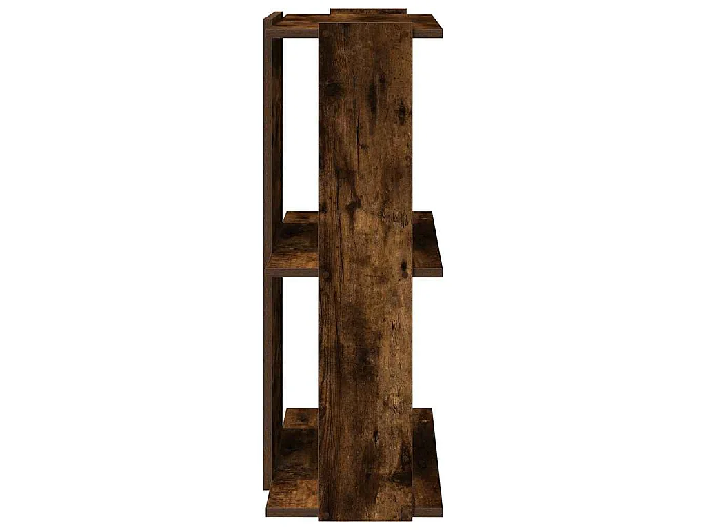 Boekenkast 3-laags 60x30x80 cm bewerkt hout gerookt eikenkleur