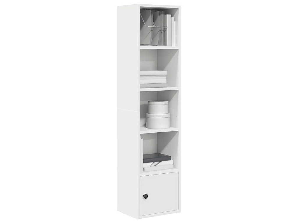 Libreria Bianca 31x24x127 cm in Legno Multistrato