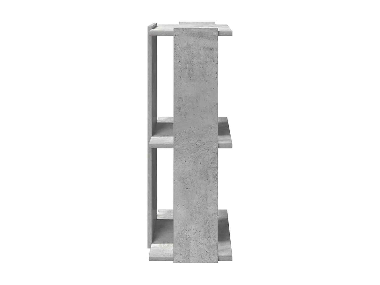Bibliothèque à 3 niveaux gris béton 60x30x80 cm bois ingénierie