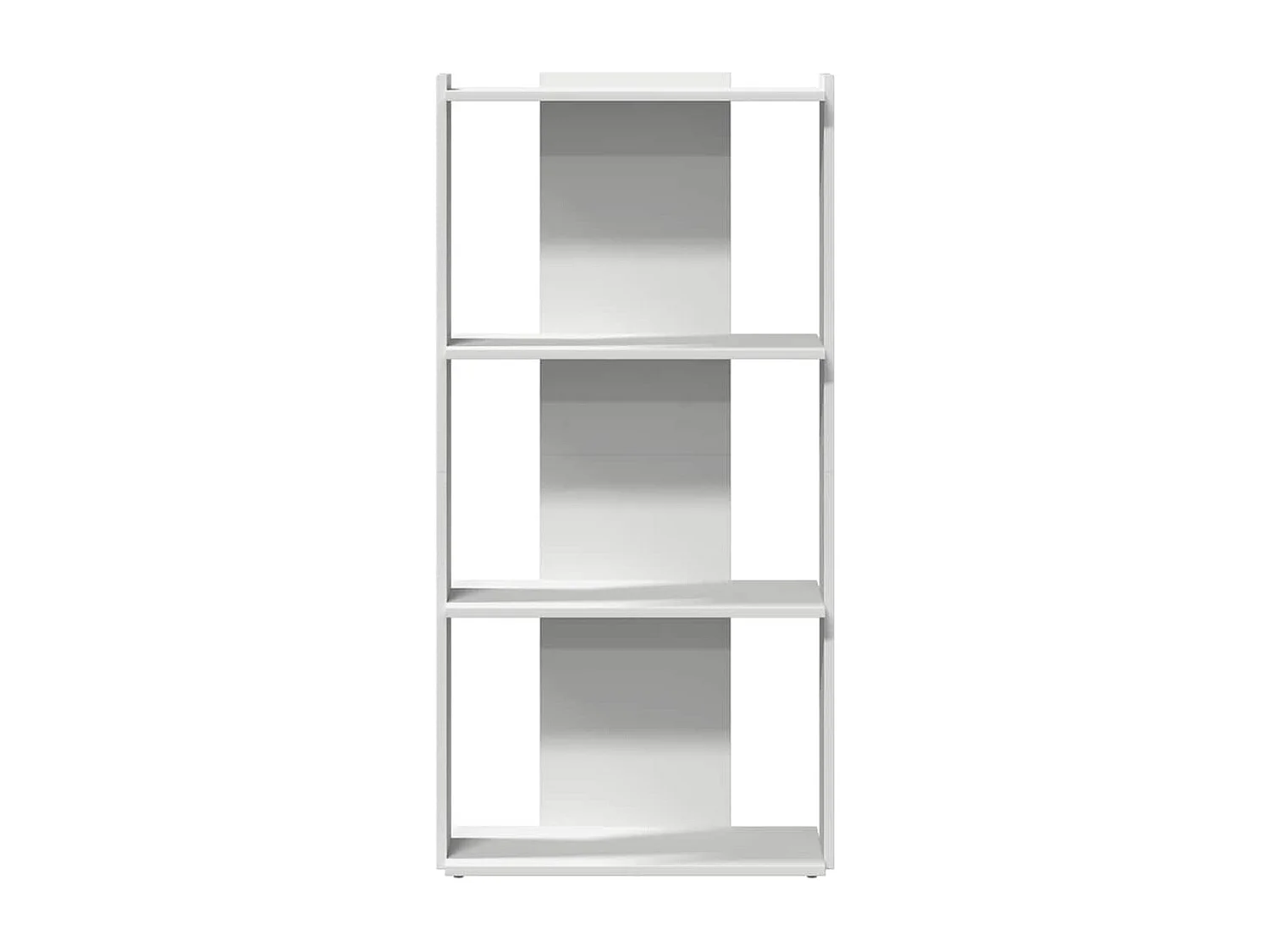 Bibliothèque à 3 niveaux blanc 60x30x120 cm bois d'ingénierie
