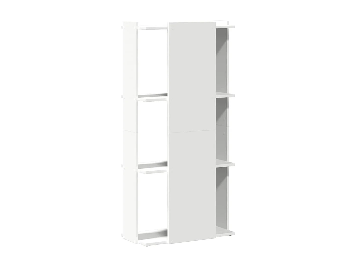 Bibliothèque à 3 niveaux blanc 60x30x120 cm bois d'ingénierie