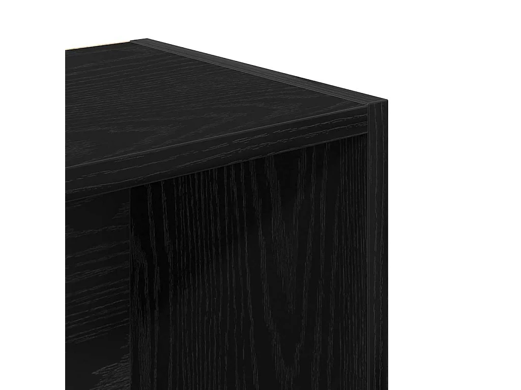 Bibliothèque chêne noir 31x24x102 cm bois d'ingénierie
