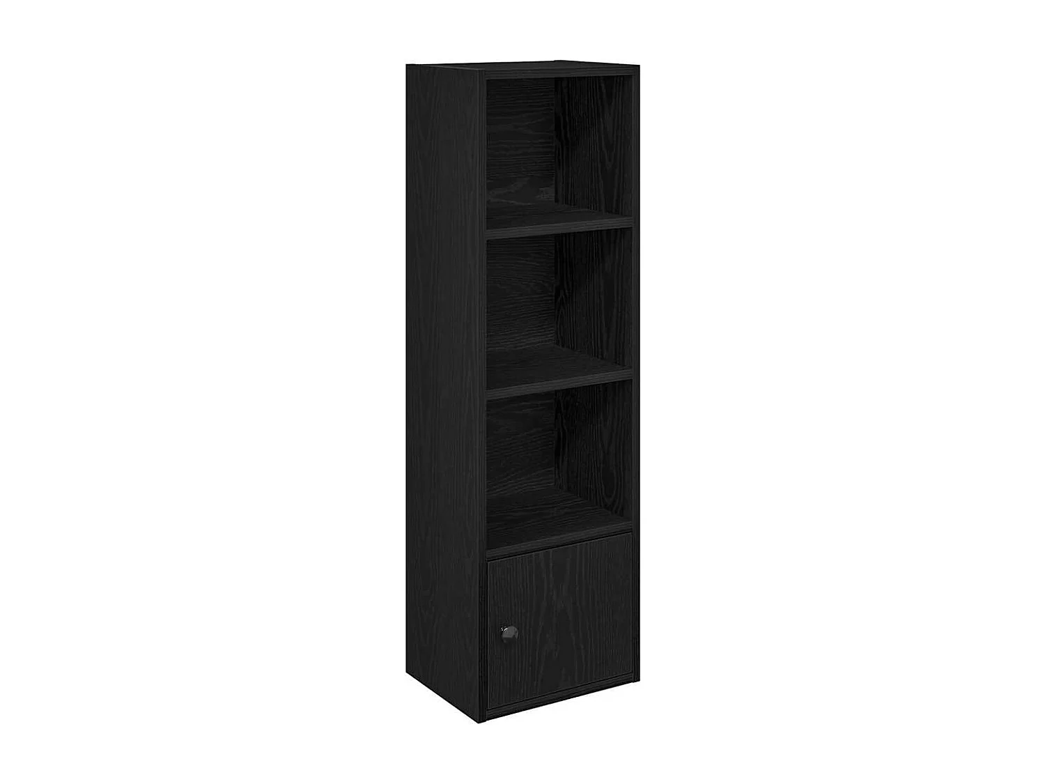Bücherregal Schwarz Eichen-Optik 31x24x102 cm Holzwerkstoff
