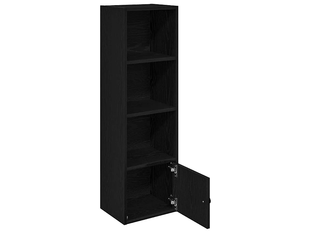 Bücherregal Schwarz Eichen-Optik 31x24x102 cm Holzwerkstoff